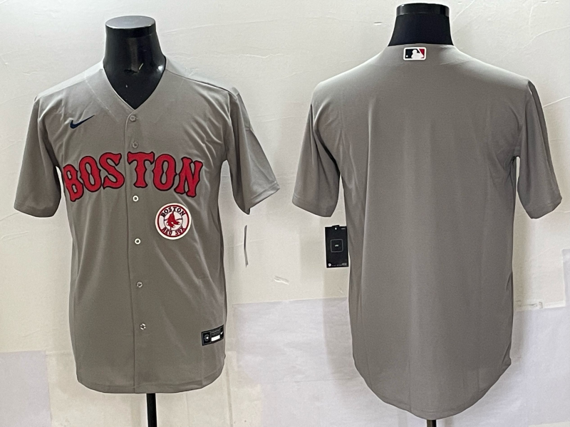 Men Boston Red Sox blank grey 2025 Nike MLB Jersey 02
